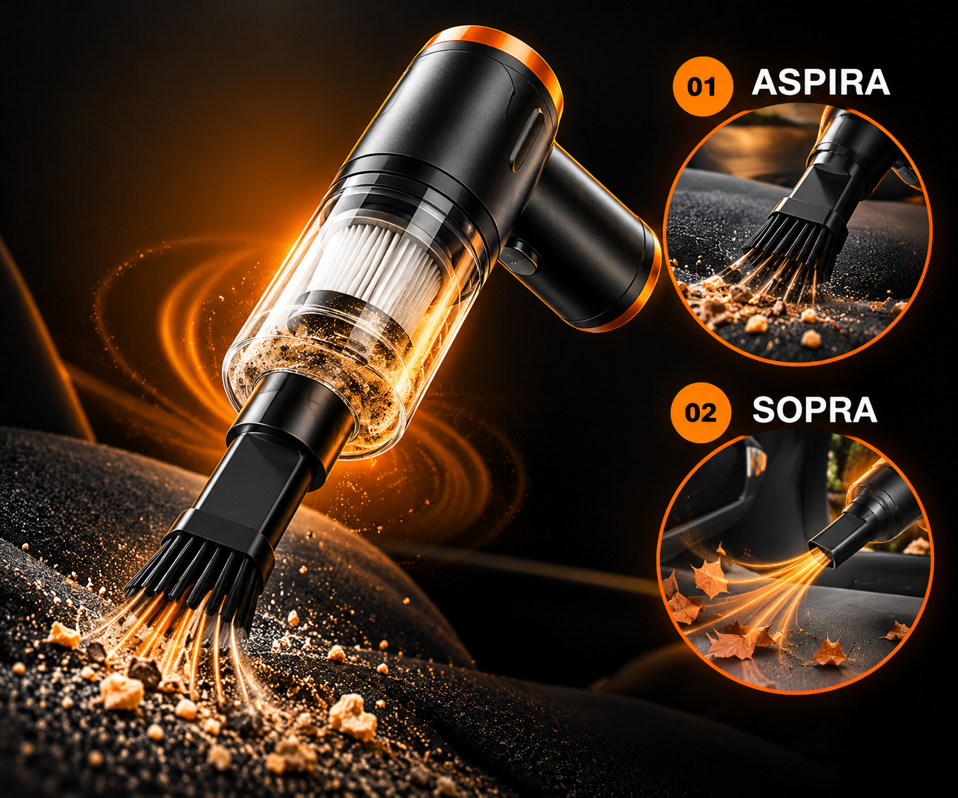 Aspirador portátil compacto