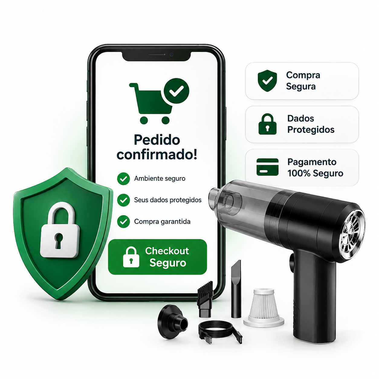 Aspirador Portátil 2 em 1